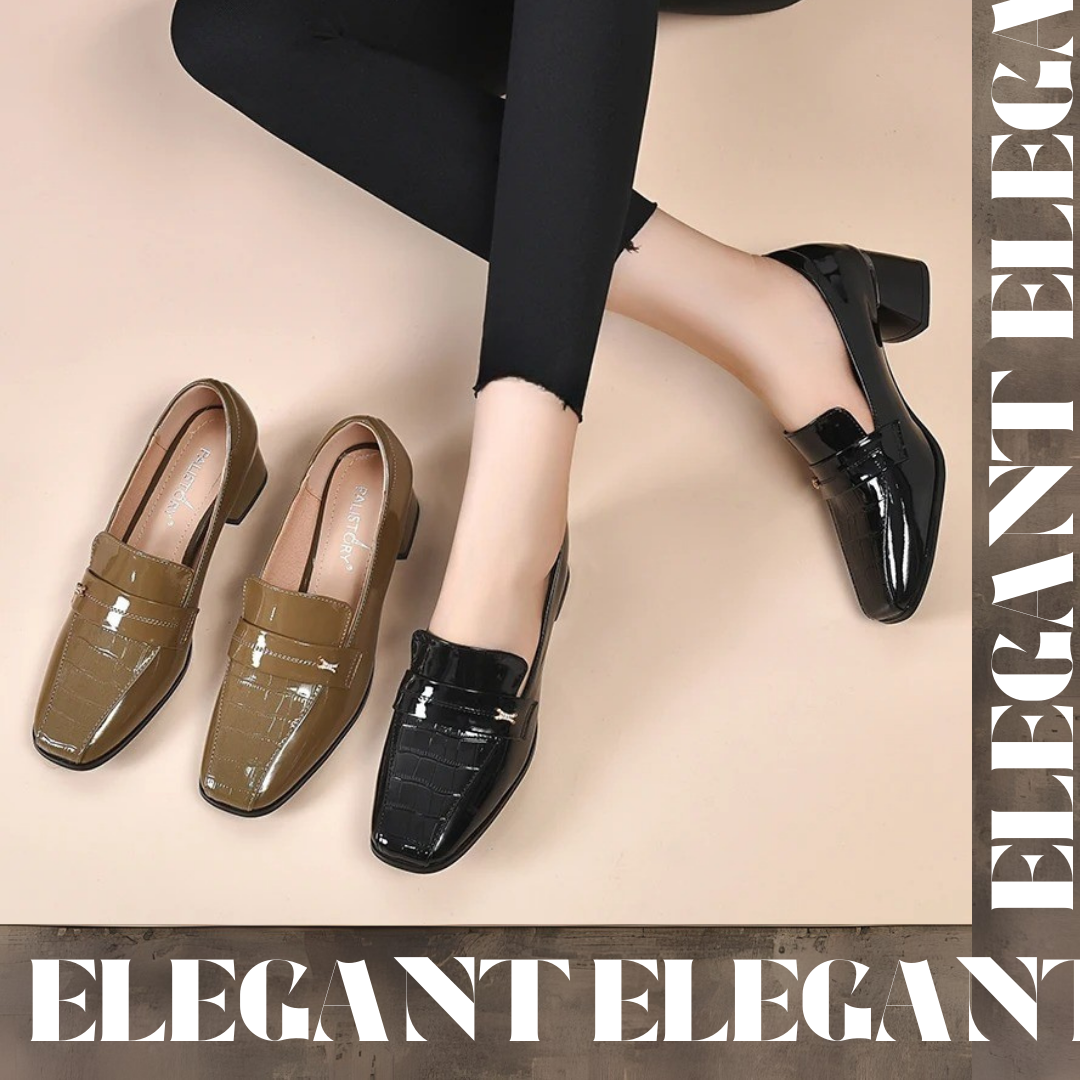 ElegantCharm™ – Mocasines de Tacón en Charol